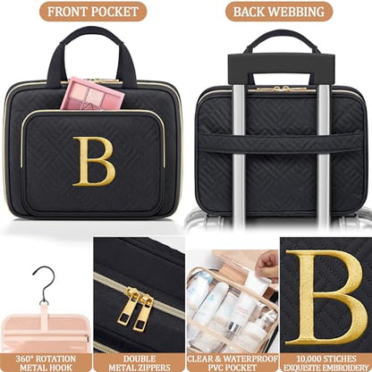 Personalized Hanging Toiletry Bag Travel Makeup & Cosmetic Bag Organizer - style: B