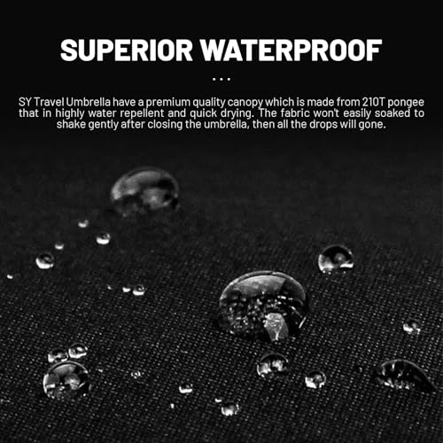 SY COMPACT Travel Umbrella - Windproof Automatic Compact Umbrellas for Rain - color: Peony