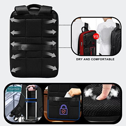 ZINZ Expandable Laptop Backpack 15 15.6 16 Inch,Black&Red - color: B01rd01