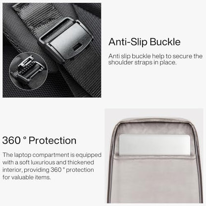 Hanke Expandable Travel Backpack 17 Inch, Full-Open Laptop Backpack, Black - color: Black, size: 17 Inch