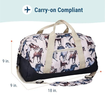 Wildkin Overnighter Duffel Bag for Kids, Horse Dreams - color: Horse Dreams