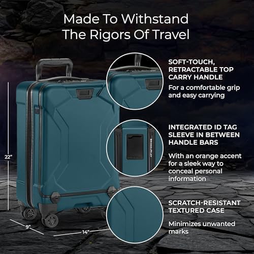 Briggs & Riley Torq 22 Inch Hardside Carry-On Luggage, Ocean - color: Ocean, size: 22" Carry-On
