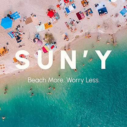 SUN'Y Waffle Microfiber Beach Towel, Sand Free, Quick Dry - Boho - color: Boho