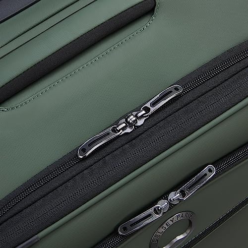 DELSEY PARIS Sky Lite 19-Inch International Lightweight Carry-On Luggage - Water-Resistant Polyester, Dual Spinner Wheels, Multiple Exterior Pockets, Green - Softside Bag for Easy Travel - size: Carry on 19 Inch