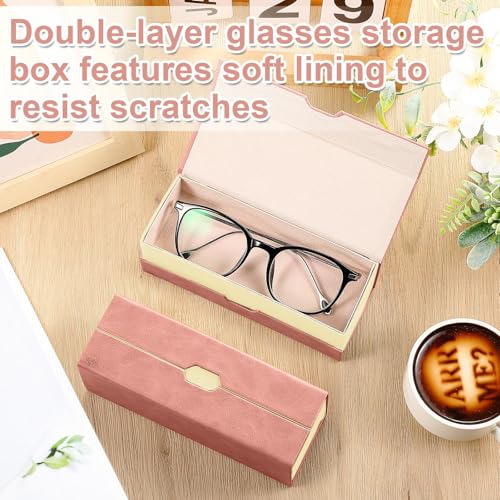 Flutesan 2 in 1 Daily Contact Lens and Glasses Organizer Case, Pink - color: Pink