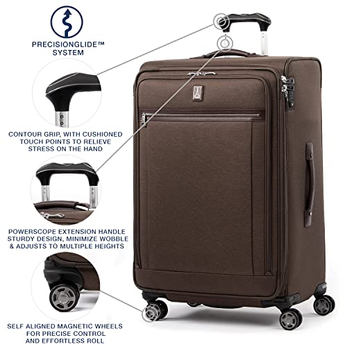 Travelpro Platinum Elite Checked Luggage Spinner, Espresso, 29-Inch - color: Rich Espresso Brown, size: Checked-Large 29-Inch