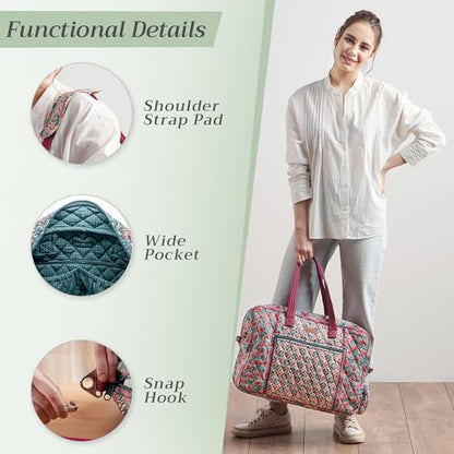 Maison d' Hermine Weekender Bags for Women Cotton Quilted Duffel Overnight Luggage Weekend Bag for Men Gym Gifts Travel - color: 004 - Bamako