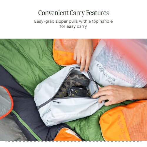 Eagle Creek Pack-It Reveal Shoe Sack - Breathable Shoe Storage Sack for Optimizing Luggage Space - Quick-Drying Material - Lightweight - Translucent Fabric - Washable - Ventilate - color: Grey