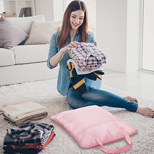 Oudain 2 Pcs Travel Laundry Bags Waterproof Dirty Clothes Bag, Pink, Gray - color: Pink, Gray