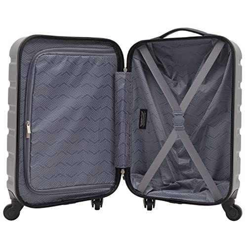 Travelers Club Harper Luggage, Charcoal, 2 Piece Set - color: Charcoal, size: 2-Piece Set