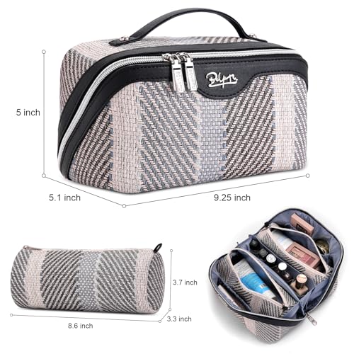 BOYATU Makeup Bag, Makeup Organizer, Toiletry Travel Bag for Women - Black - color: C-4-Black