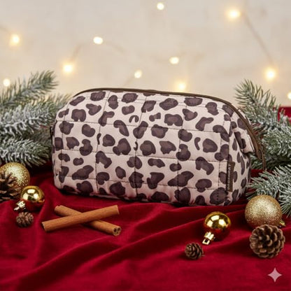BAGSMART Makeup Bag Travel Toiletry Bag, Wide-open Zipper Pouch, Leopard - color: 26-Leopard Print