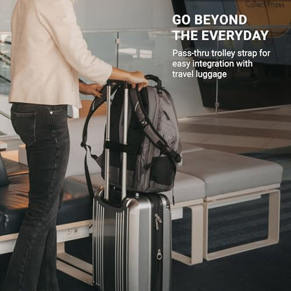 SwissGear Travel Gear 1900 Scansmart TSA 대형 노트북 백팩 여행, 학교 및 비즈니스 용 - 17인치 노트북에 적합), 19004415 - color: 헤더 그레이.