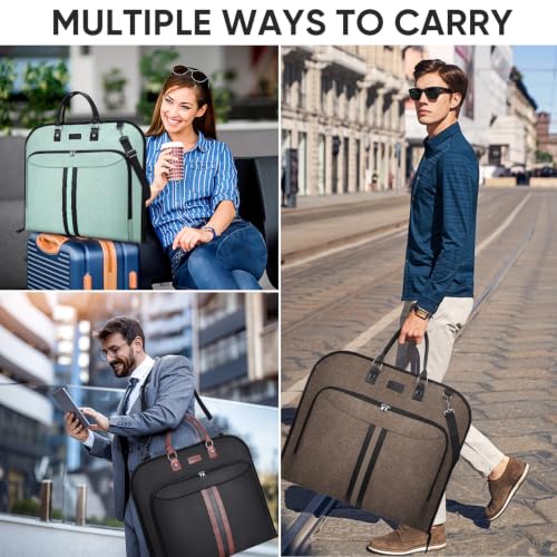 BALEINE Garment Bags for Travel, Water Resistant Carry on Suit Bag - color: Mint Green, size: 42"