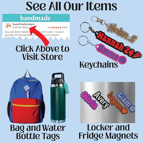 SuperFineDeesigns Bag & Water Bottle Name Tag - style: Volleyball