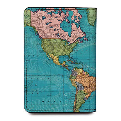 Personalized Passport Holder - Custom Vegan Leather RFID Passport Cover - color: And So The Adventure Begins