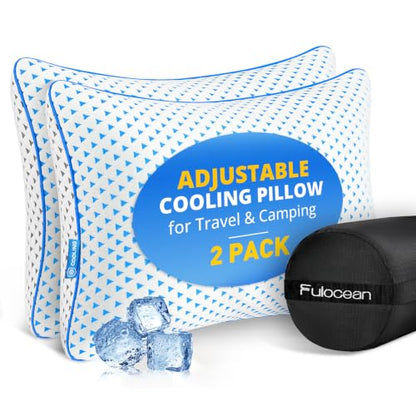 Small Cooling Memory Foam Travel Pillows for Airplanes, Camping, 2 Pack - size: 2 Pack S - 16 x 12 Inch