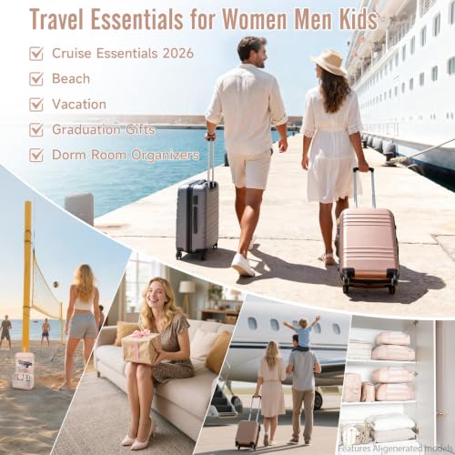 Veken 4 Set/6 Set /8 Set /9 Set /10 Set /11 Set Packing Cubes for Travel Essentials, 10 Set, 02 Cream - color: 02 Cream