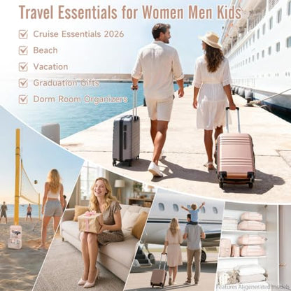 Veken 4 Set/6 Set /8 Set /9 Set /10 Set /11 Set Packing Cubes for Travel Essentials, 10 Set, 02 Cream - color: 02 Cream