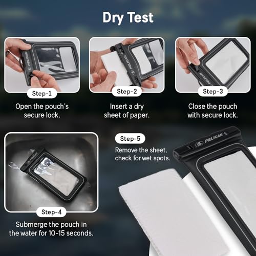 Pelican 2 Pack Marine Waterproof Phone Pouch (XL) - Stealth Black - color: Stealth Black - 2 Pack - XL, size: XL, style: 2 Pack