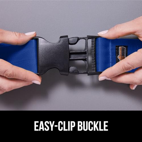 GORILLA GRIP Heavy Duty Luggage Straps for Suitcase, 4 Pack, Blue - color: Blue