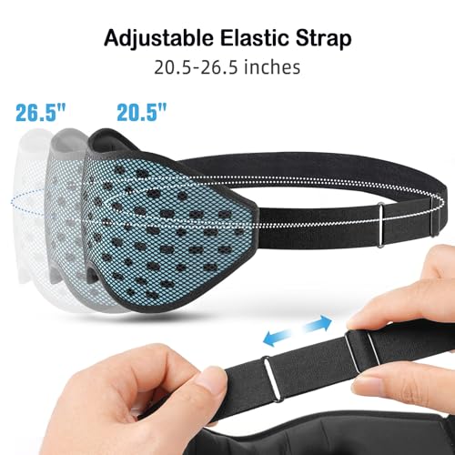 LitBear Breathable Sleep Mask, 3D Eye Mask Sleep for Side Sleeper Women Men - color: Ice Blue
