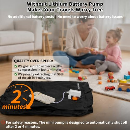 EULANT Travel Vacuum Bags,IPX8 Waterproof Vacuum Compression Bag - color: Black, size: 3 Pack