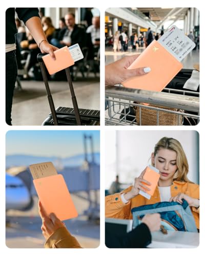 Passport Holder for Travel - RFID Blocking for Women & Men - color: Pink