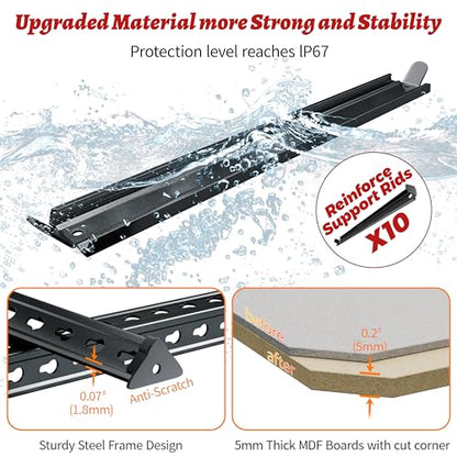 48"W Garage Shelving Heavy Duty ,5 Tier Metal Shelving Unit , 3050LBS,Black - size: 48"W x 72" H x 24" D