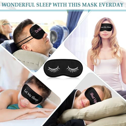 Eurzom 40 Pcs Funny Sleep Mask Bulk Soft Blackout Adjustable, Mixed Colors - color: Mixed Colors
