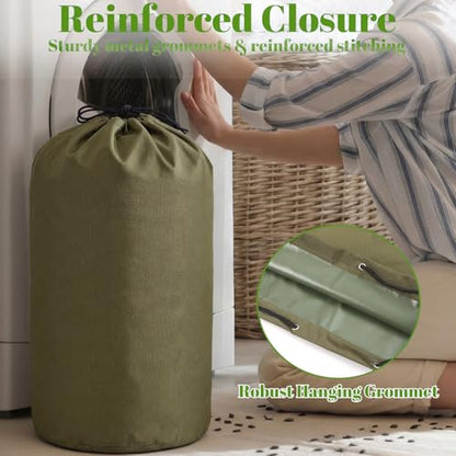 Waterproof Dry Bag Green Laundry Clothing Bag with Rubber Liner