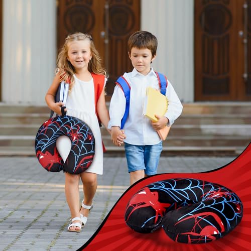 Gilprop 2 Pcs Spiderweb Neck Pillow for Travel with Sleep Eye Mask - style: Spiderweb