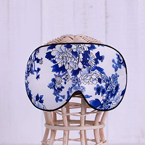 MAXFEEL Feel 100% Pure Silk Eye Mask - Sleep Eye Cover in Floral Colors (#39) - color: #39