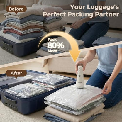 Vacuum Seal Bags for Clothing Travel,12-Pack, 80% Space Reduction - size: 12 Combo Travel Size