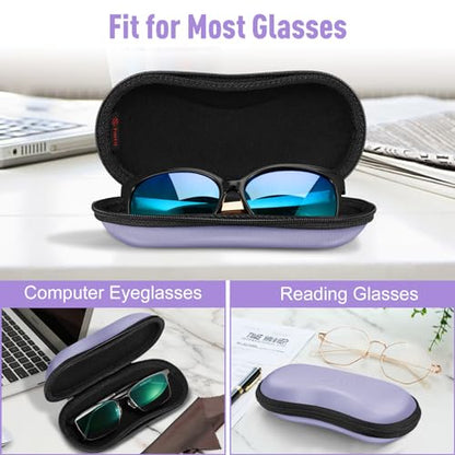 FINTIE Sunglasses Case, Hard EVA Shell Shockproof Sport Glasses Case - color: Purple