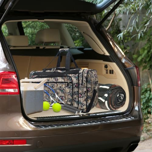 NGIL Canvas 23" inch Duffle Bag (Aztec Cow-Black) - color: Aztec Cow-Black