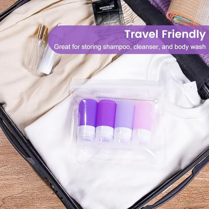 MICEBAY 2 oz Condiment Squeeze Bottles, Leakproof Salad Dressing Container - color: Purple, size: 2 OZ