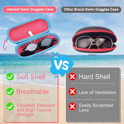 Swim Goggle Case, Protective Cases with Clip - color: Pink