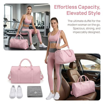 Travel Bag 45L Pink for Airplane Carry On - color: pink