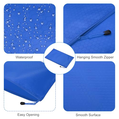 PATIKIL Waterproof Zipper File Bags, 3 Pack A4 Document Holders Pencil Pouch for Office, Blue - color: Blue, size: A4