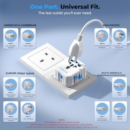 Aura Mini Global Plug 2 Pack, Pocket-Sized (Arctic White) - color: Arctic White