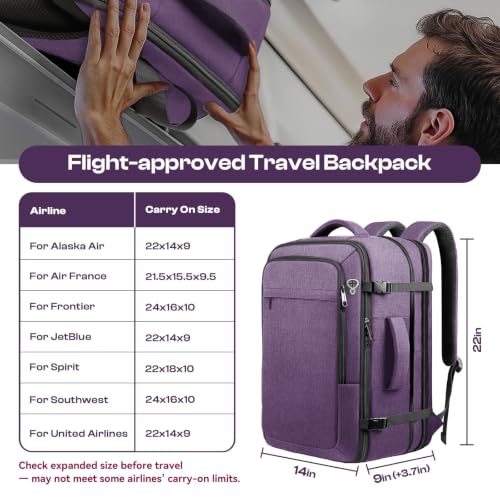 Laptop Backpack for men, Compatible with 18.4 inch Laptop, Purple - color: Purple, size: 3X-Large