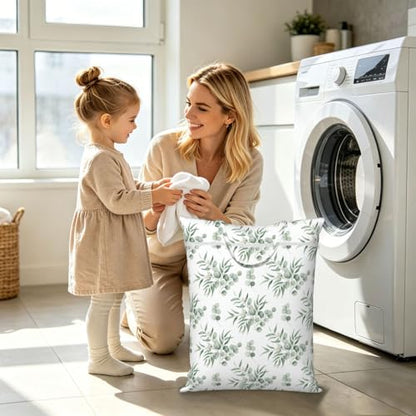 Leaves Travel Laundry Bag Washable Dirty Clothes Bag for Gym - color: Leaves