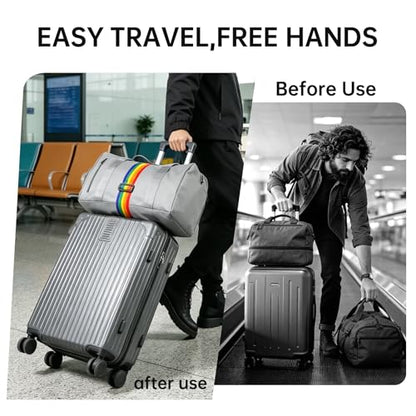 Luggage Straps for Suitcases Luggage Straps, 2-Piece Black - color: Black