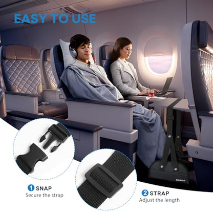 Foot Hammock for Plane Travel, Airplane Trip Foot Rest, Black - color: Black