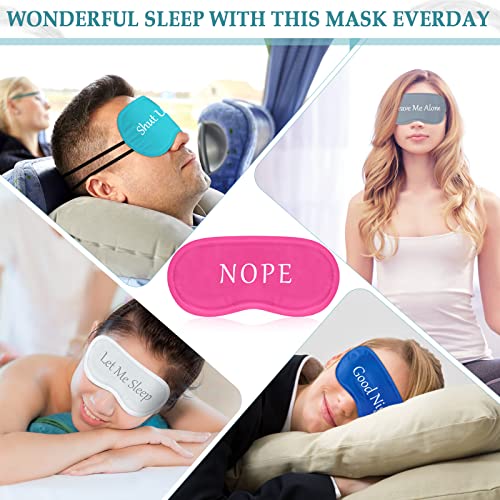 Eurzom 40 Pcs Funny Sleep Mask Bulk Soft Blackout Adjustable, Colorful - color: Colorful