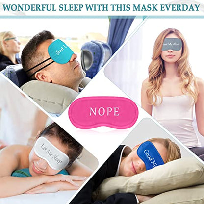 Eurzom 40 Pcs Funny Sleep Mask Bulk Soft Blackout Adjustable, Colorful - color: Colorful