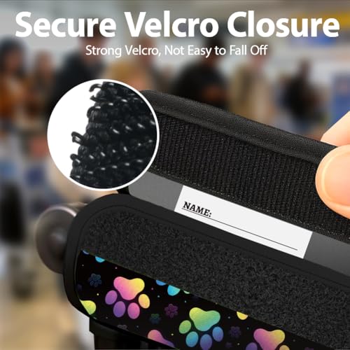 5Pcs Paw Print Neoprene Luggage Handle Wraps for Travel - style: Paw Print