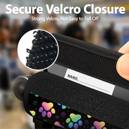 5Pcs Paw Print Neoprene Luggage Handle Wraps for Travel - style: Paw Print