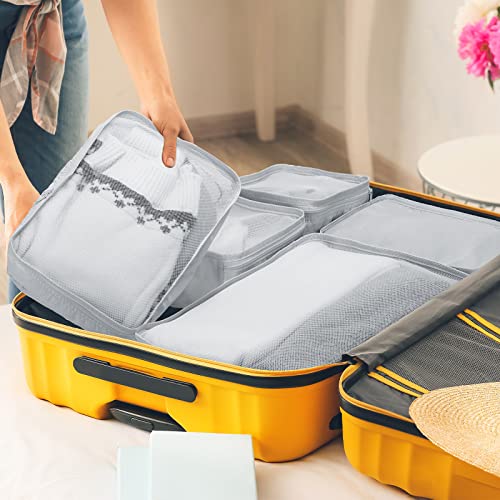 Reginary Travel Packing Cubes 10 Pcs with Shoe Bags - color: Gray